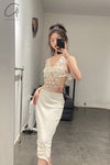 SWAYING/KNIT Pleated Skirt SW22SSB06 White